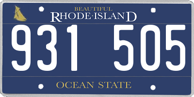 RI license plate 931505