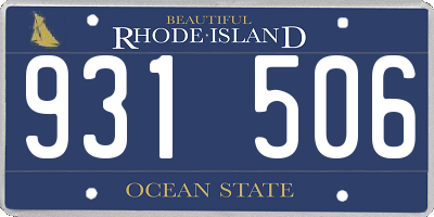 RI license plate 931506