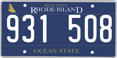 RI license plate 931508