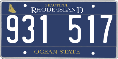 RI license plate 931517