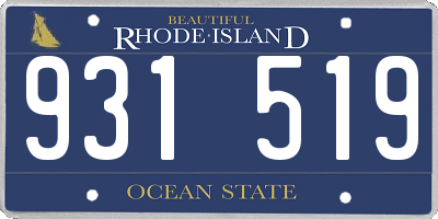 RI license plate 931519