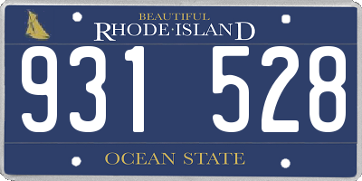 RI license plate 931528