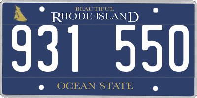 RI license plate 931550