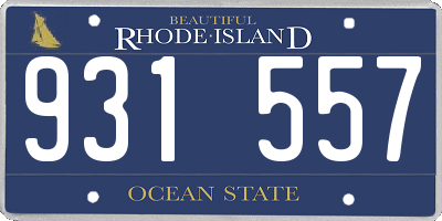 RI license plate 931557