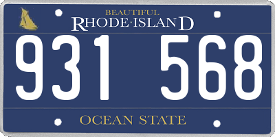 RI license plate 931568