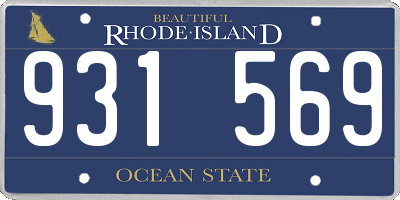 RI license plate 931569