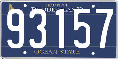 RI license plate 93157