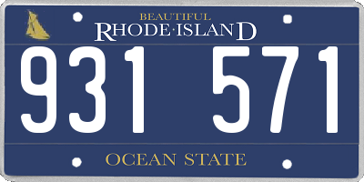 RI license plate 931571