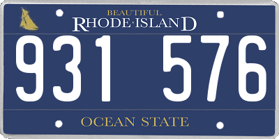 RI license plate 931576