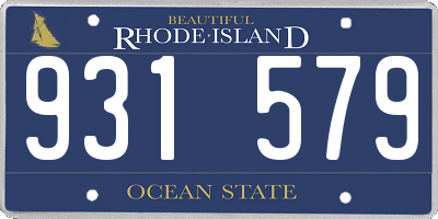 RI license plate 931579