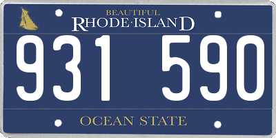 RI license plate 931590