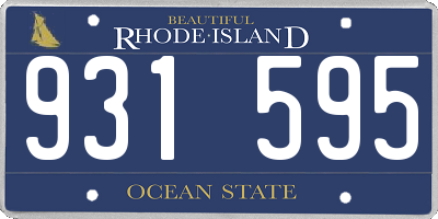 RI license plate 931595