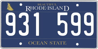 RI license plate 931599