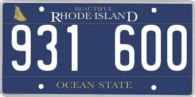 RI license plate 931600