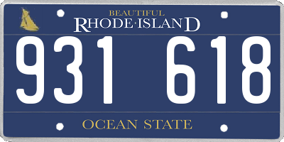 RI license plate 931618