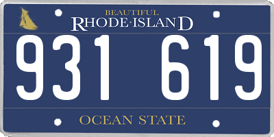 RI license plate 931619
