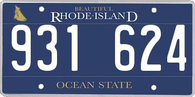 RI license plate 931624