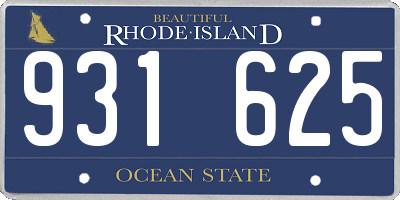 RI license plate 931625