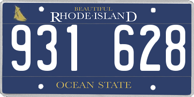 RI license plate 931628