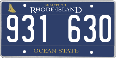 RI license plate 931630