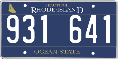 RI license plate 931641