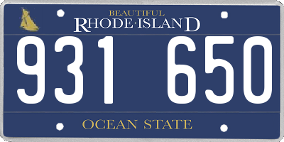 RI license plate 931650
