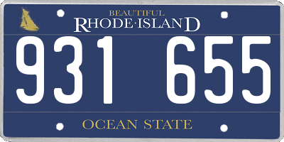 RI license plate 931655