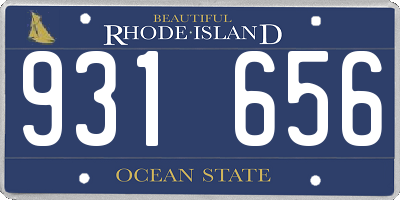 RI license plate 931656