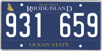 RI license plate 931659