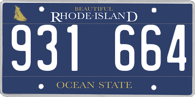 RI license plate 931664