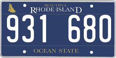 RI license plate 931680