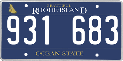 RI license plate 931683
