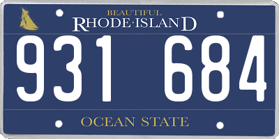 RI license plate 931684