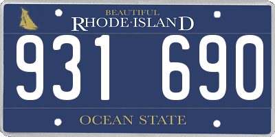 RI license plate 931690