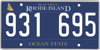 RI license plate 931695