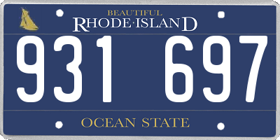 RI license plate 931697