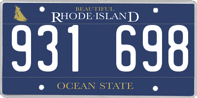 RI license plate 931698