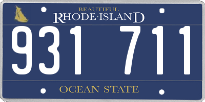 RI license plate 931711