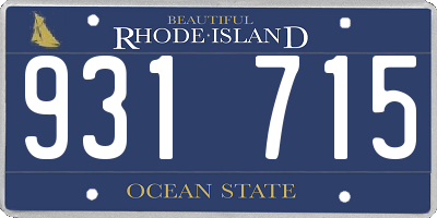 RI license plate 931715