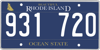RI license plate 931720