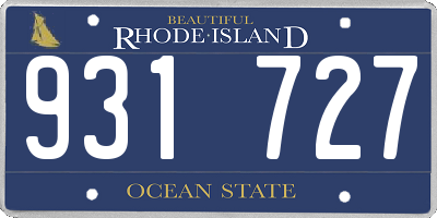RI license plate 931727