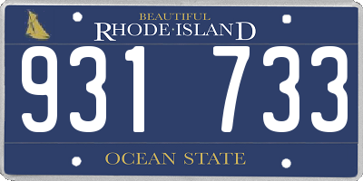 RI license plate 931733