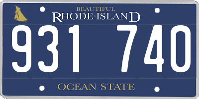 RI license plate 931740