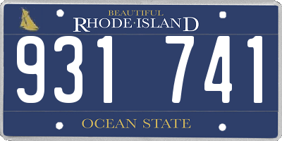 RI license plate 931741