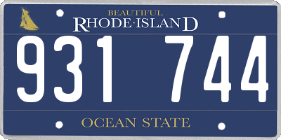 RI license plate 931744
