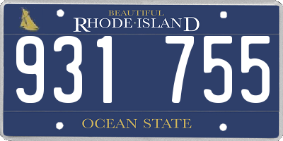 RI license plate 931755
