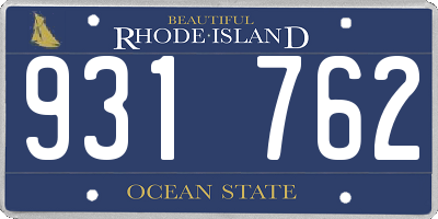 RI license plate 931762