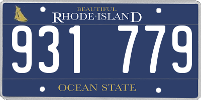 RI license plate 931779