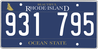 RI license plate 931795