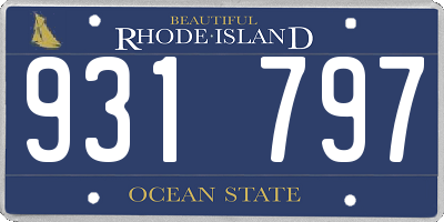 RI license plate 931797